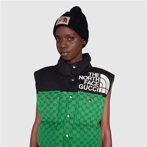 green gucci north face vest